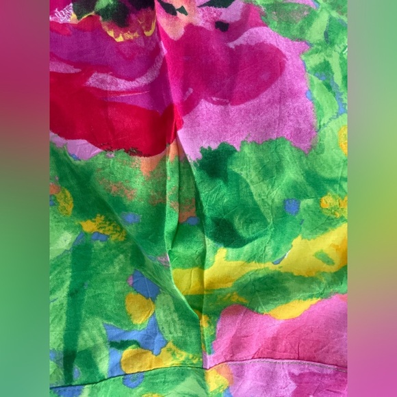 JAMS WORLD FLOWER FRIENDS Vibrant Floral Cropped Pants Size Small - Picture 10 of 10